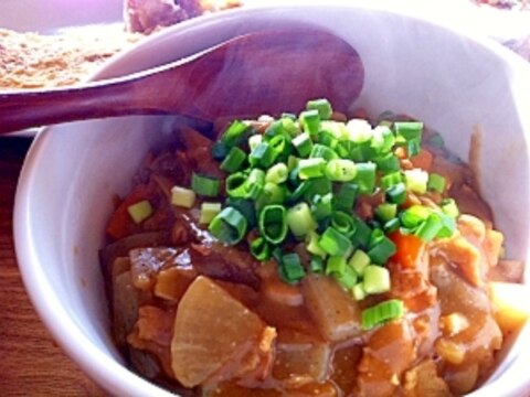 豚汁リメイク カレーうどん